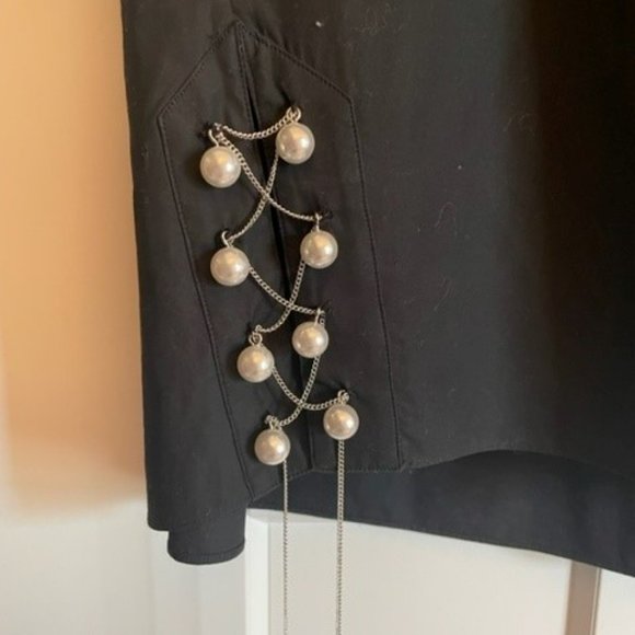 3.1 PHILIP LIM Pearl and Chain Trim Top - Picture 3 of 6